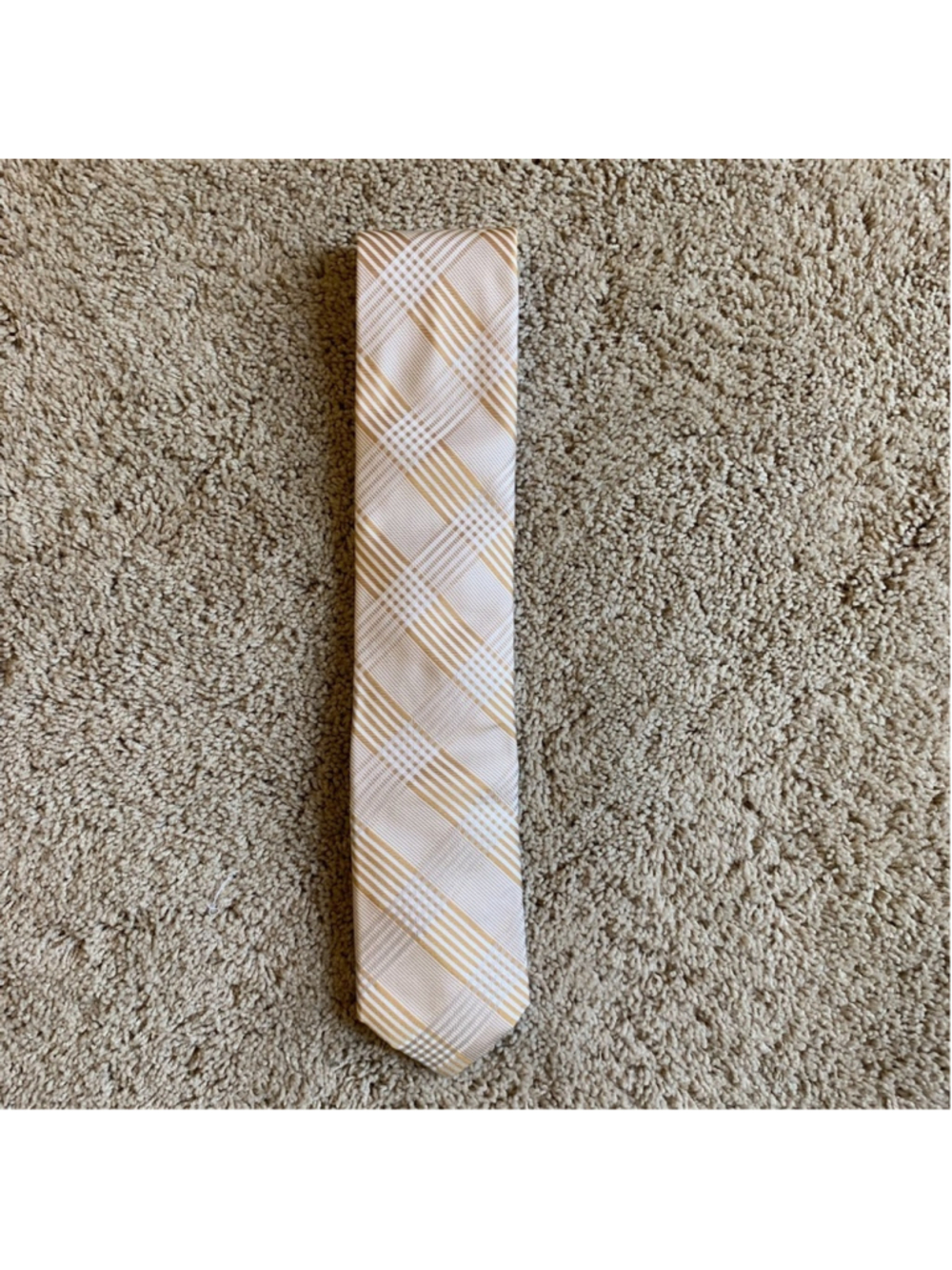 Robert Talbott Silk Cream Plaid Tie